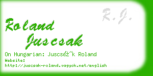 roland juscsak business card